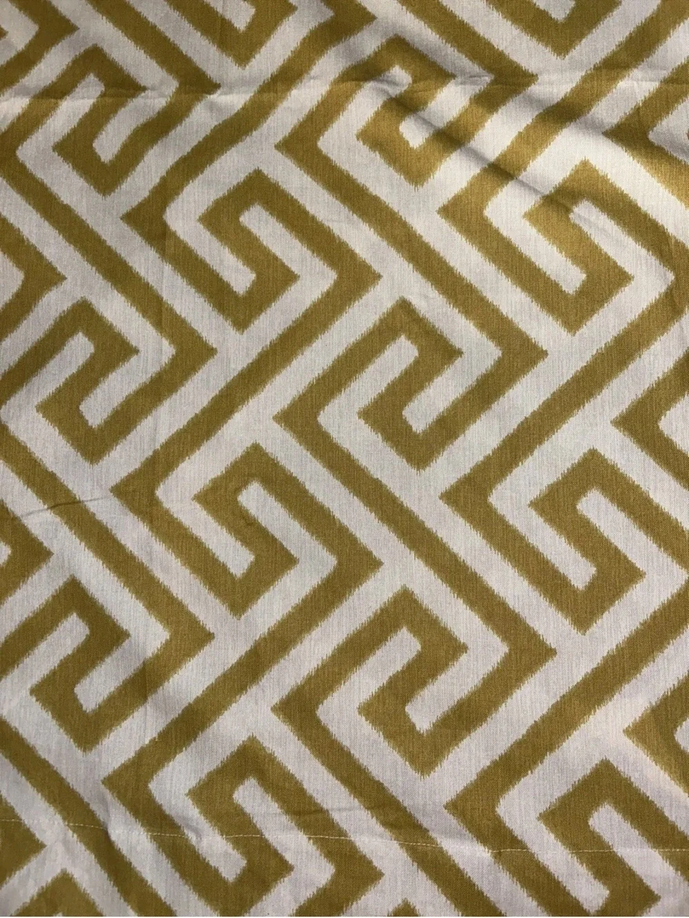 NWT - West Elm Yellow and White Ikat Key Curtain Panel Pair C#1